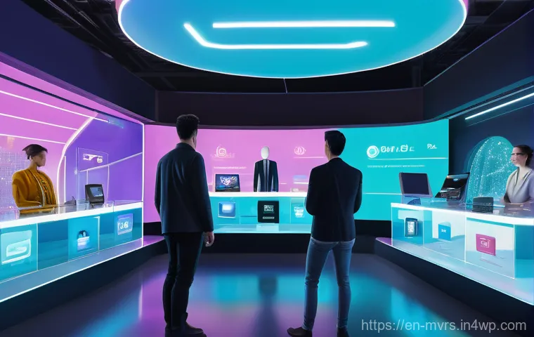 메타버스에서의 고객 경험 설계 - A single, expressive avatar, wearing sleek, futuristic yet modest clothing, stands in a highly perso... 메타버스에서의 고객 경험 설계 - A single, expressive avatar, wearing sleek, futuristic yet modest clothing, stands in a highly perso...