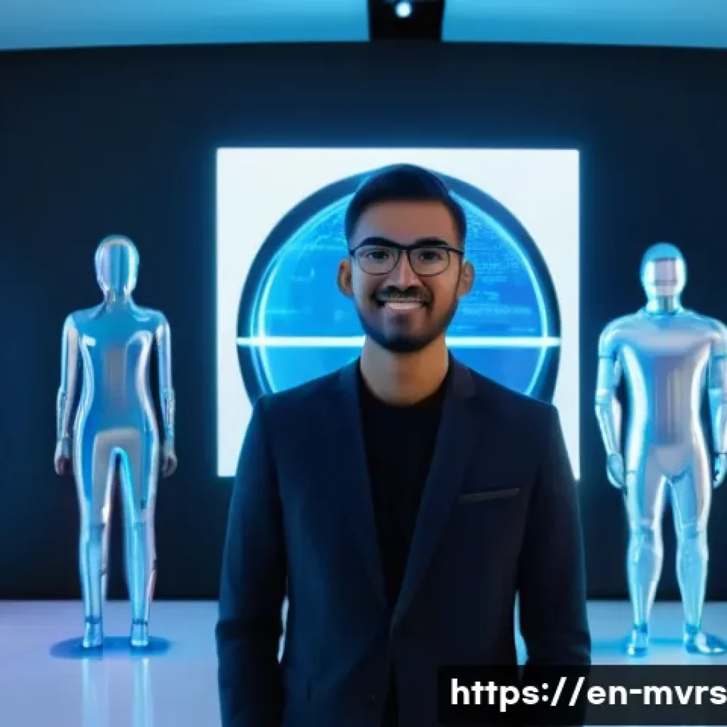 가상 세계에서의 고객 서비스 혁신 - **Prompt:** A futuristic and brightly lit virtual showroom with sleek, transparent displays showcasi...