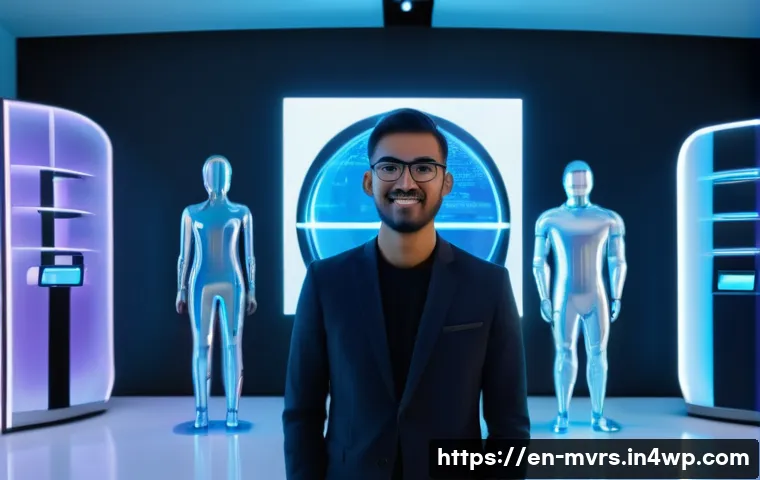 가상 세계에서의 고객 서비스 혁신 - **Prompt:** A futuristic and brightly lit virtual showroom with sleek, transparent displays showcasi...