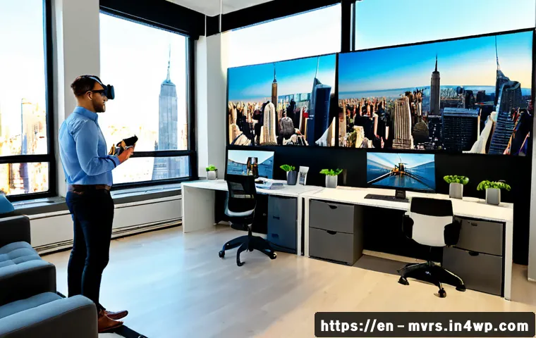 Home 17 메타버스 비즈니스 모델의 사례 연구 - Photorealistic modern business case study scene, diverse startup team in a bright New York coworking...